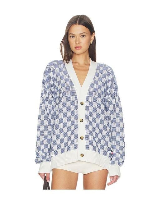 Tommy Hilfiger White Relaxed Texture Cardigan