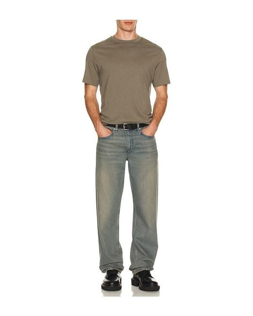 FRAME Green Short Sleeve Light Cotton Tee for men
