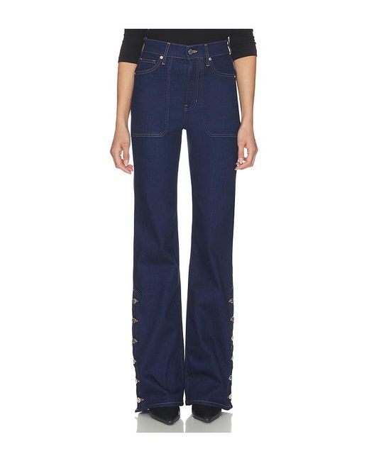 Veronica Beard Blue Crosbie High Rise Wide Leg Jeans