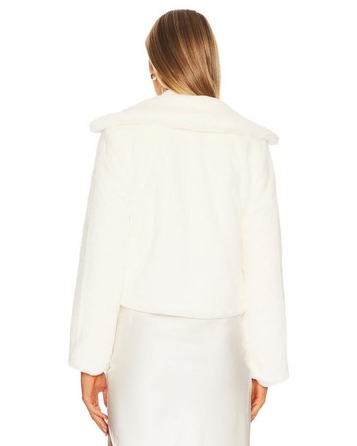MORE TO COME White Payton Faux Fur Jacket