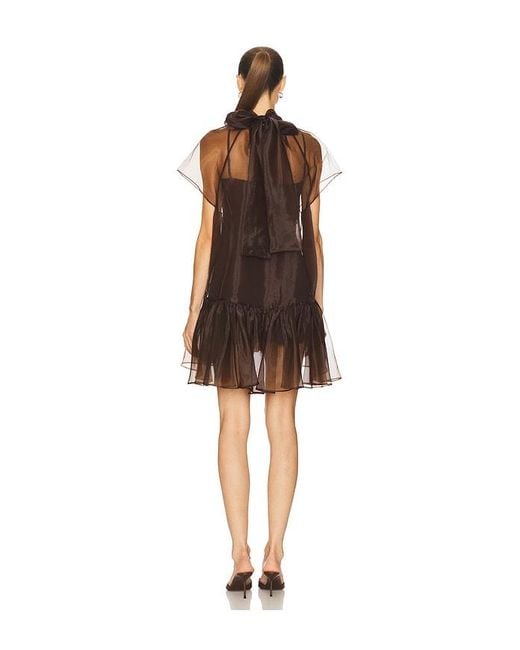 Jonathan Simkhai Brown Beaux Tiered Mini Dress