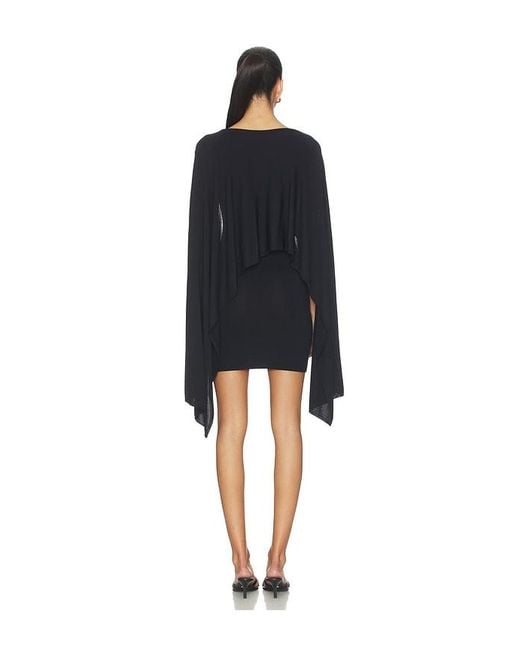 L'academie Black 'Academie Nasim Knit Cape Mini Dress
