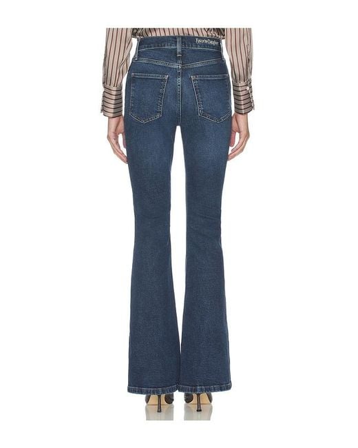 FAVORITE DAUGHTER Blue The Valentina Super High Rise Flare Jean