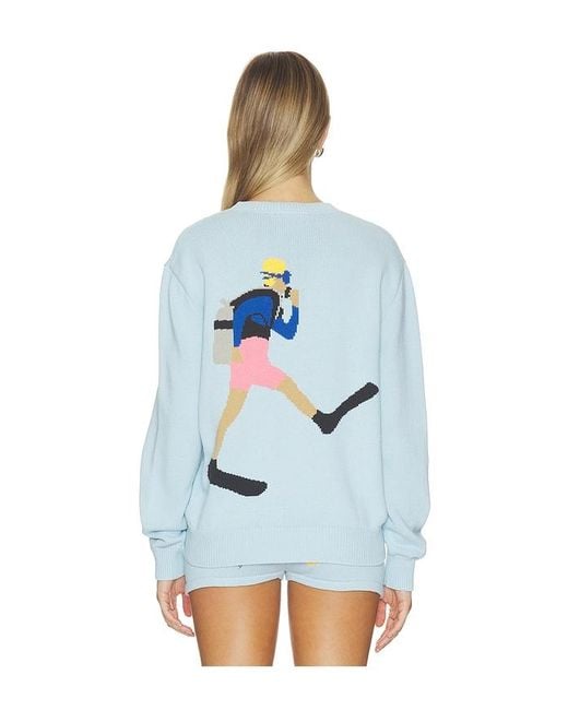 YELLOW THE LABEL Blue Diver Knit Top