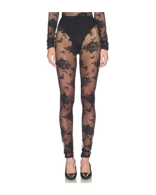 ANDAMANE Black Zillah Lace Leggings