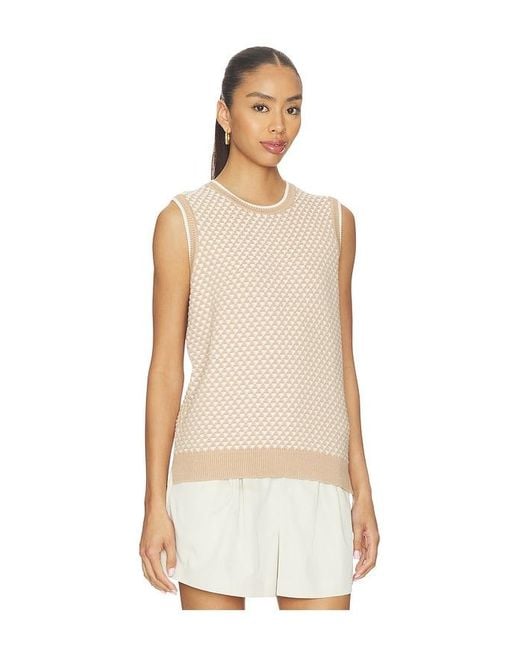 Varley White Jenson Stitch Knit Tank Top