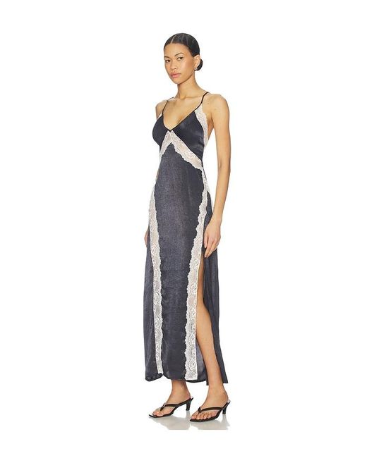 Free People Blue Some Kind Of Love Maxi Slip Dress