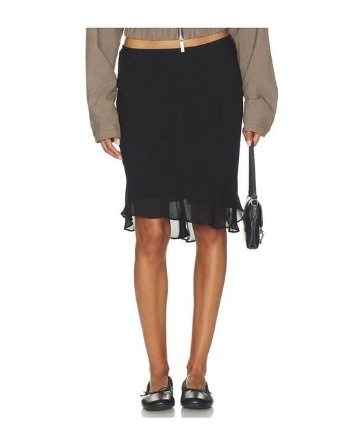 With Jean Black Penny Skirt