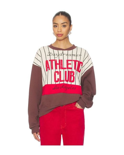 Daydreamer Red Athletic Club Colorblocked Sweatshirt