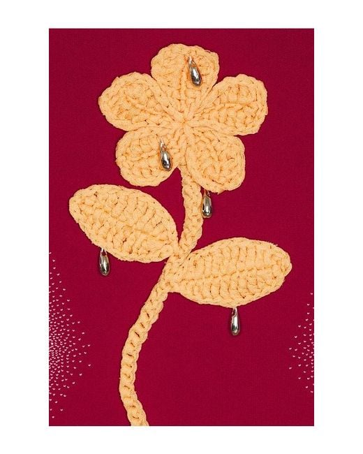 Ph5 Red Sherry Crochet Maxi Tank Dress