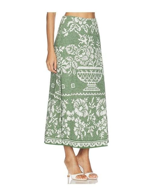 Cleobella Green Jasmine Ankle Skirt