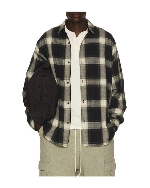 Fear Of God Black Button Up Shirt for men