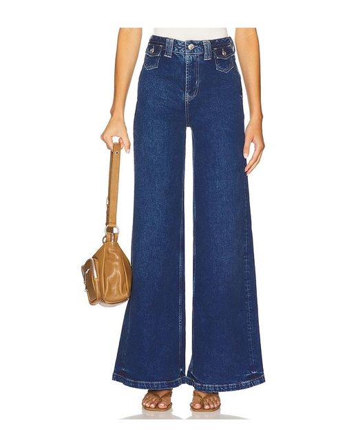 Free People Blue X We The Free Kellee High Rise Palazzo Wide Leg