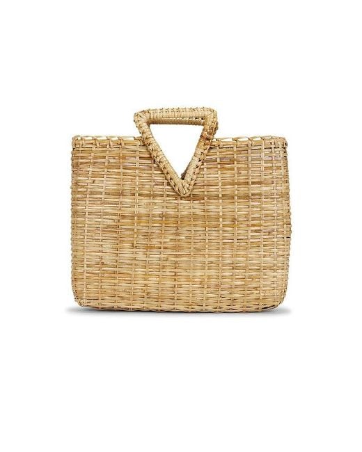 Veronica Beard Natural Bamboo Vesper Tote Bag