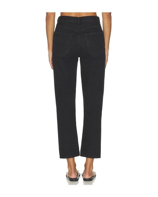 Agolde Black Riley Crop