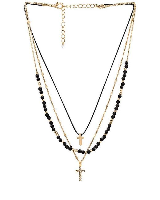 8 Other Reasons White Cross Layered Necklace