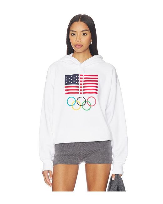 Polo Ralph Lauren White Seasonal Fleece Hood Sweatshirt