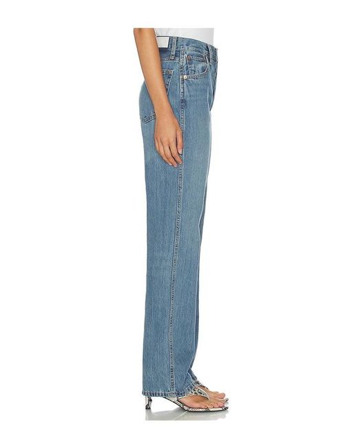 Re/done Blue 90S High Rise Loose Jean