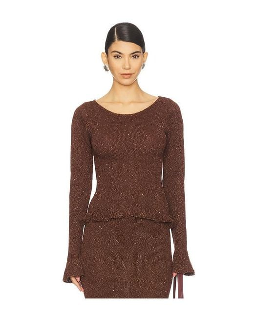Asta Resort Brown Michaela Longsleeve Top