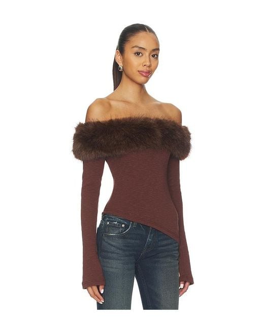 I.AM.GIA Red Off Shoulder Top