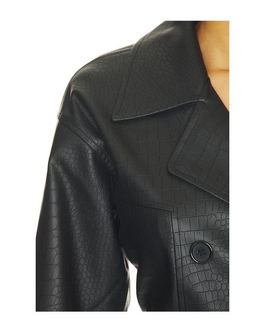 superdown Black Caroline Faux Leather Jacket