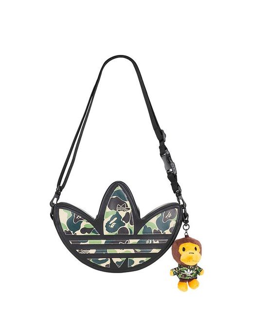 Adidas Originals Black X Bape Trefoil Shoulder Bag for men