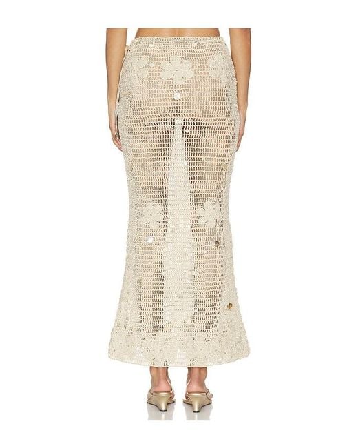 Asta Resort White Charlotte Hand Crochet Skirt