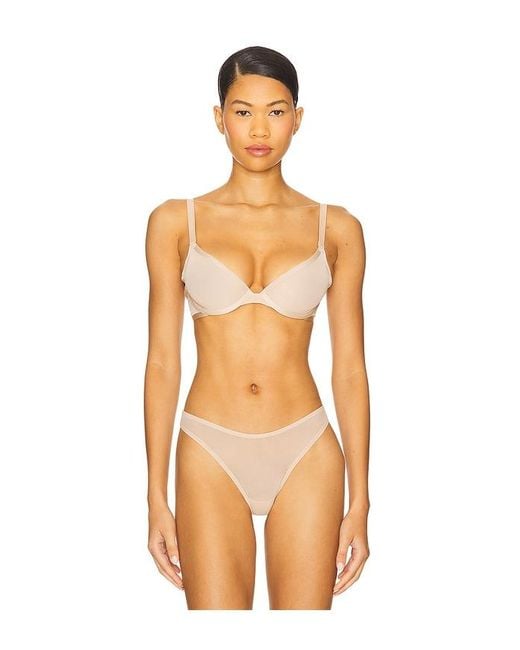 CUUP Orange Plunge Mesh Bra
