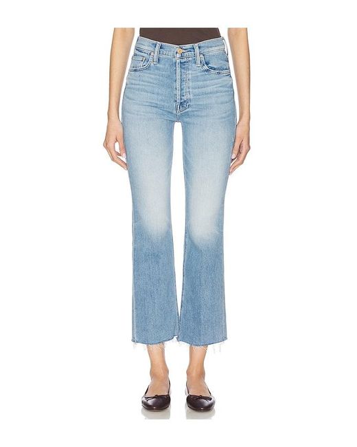 Mother Blue The Tripper Flood Fray Jeans
