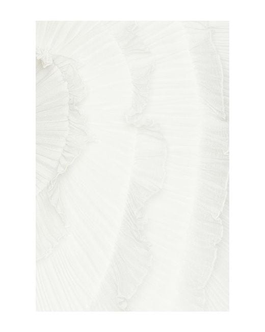 AMUR White Lorelie Halter Gown