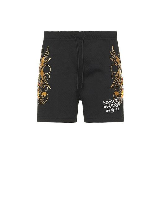 Ed Hardy Black Crawling Tigers Mesh Short for men