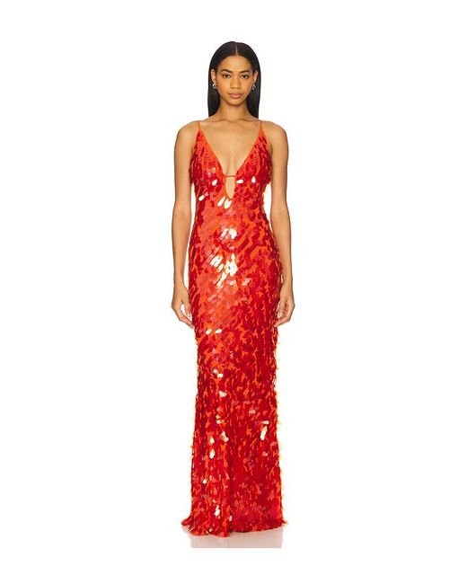 Misha Red Sapphire Gown