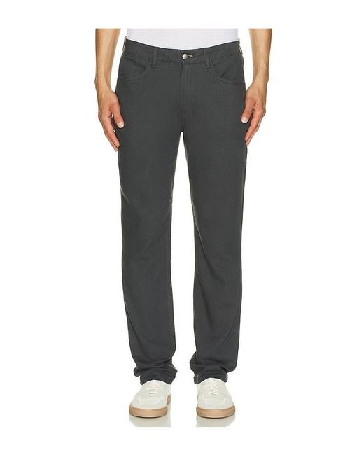 Faherty Brand Black Movement Linen 5 Pocket Pant for men