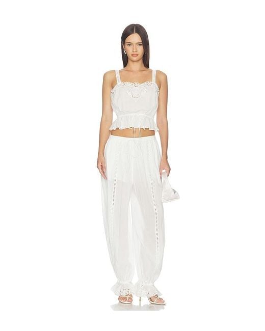 Camila Coelho White Carlina Pant