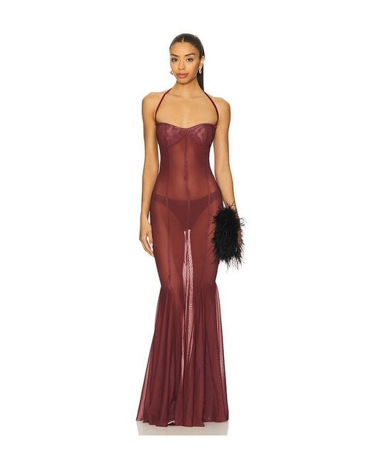 AMOR MIA Red Siren Maxi Dress