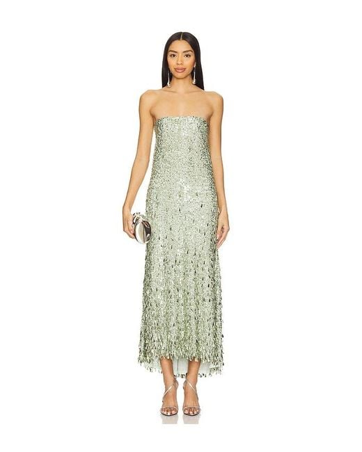 Alice + Olivia White Charity Embellished Gown Skirt