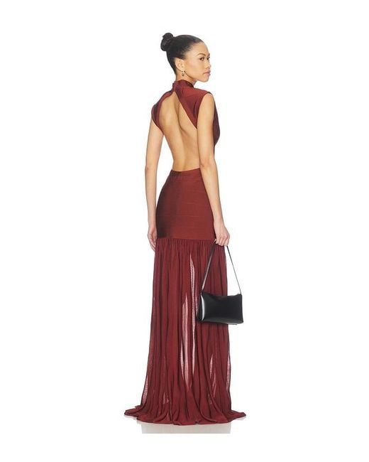 ROBE ZOSIMA en Rust retroféte en coloris Red