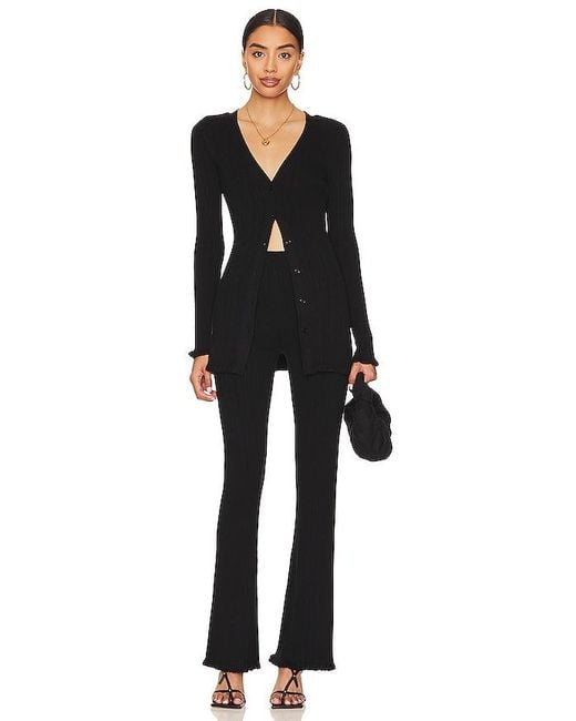 Tularosa Black Variegated Rib Cardi