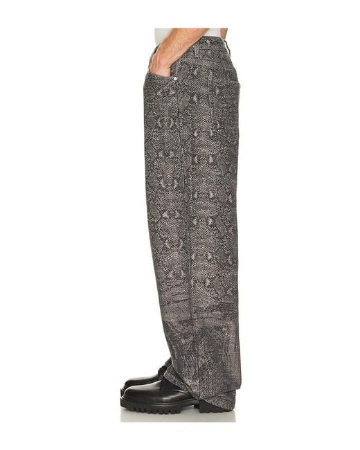Daily Paper Black Denim Snake Oversized Jeans for men