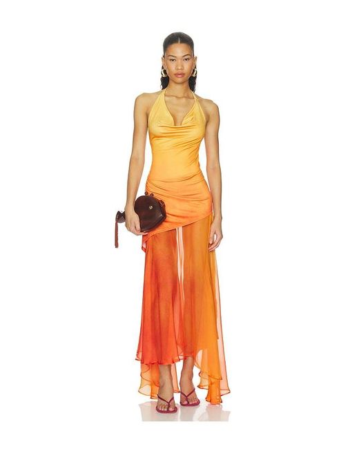 Mirae Orange Birdie Dress