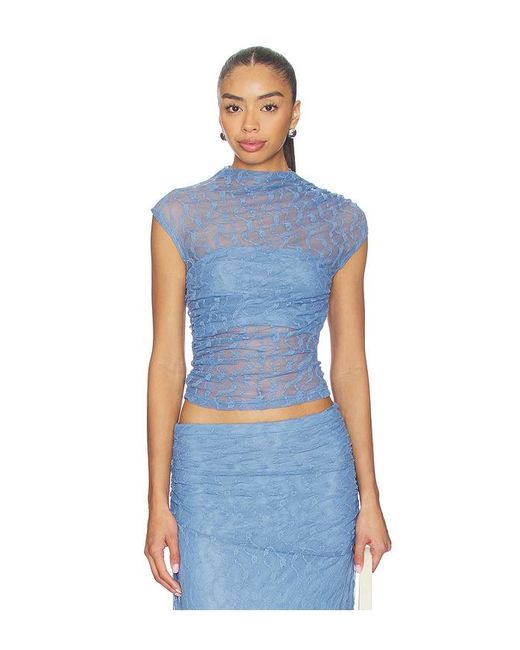 SOVERE Blue Lowri Top