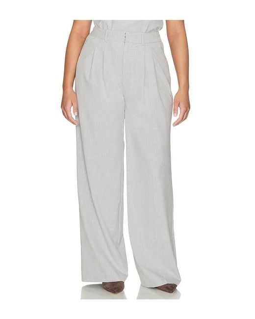 GOOD AMERICAN White Essential Suiting Trousers