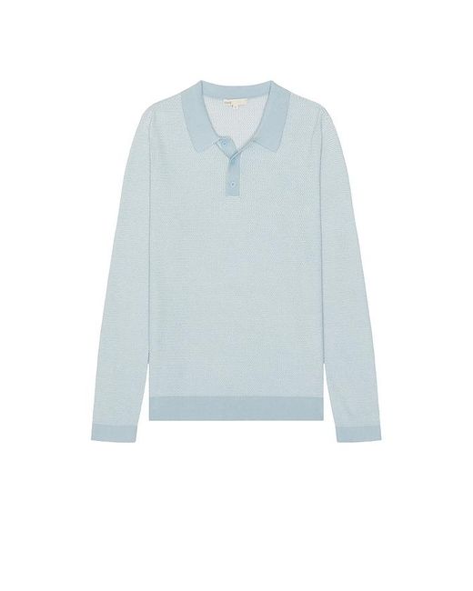 メンズ Onia Textured ロングスリーブポロ Blue