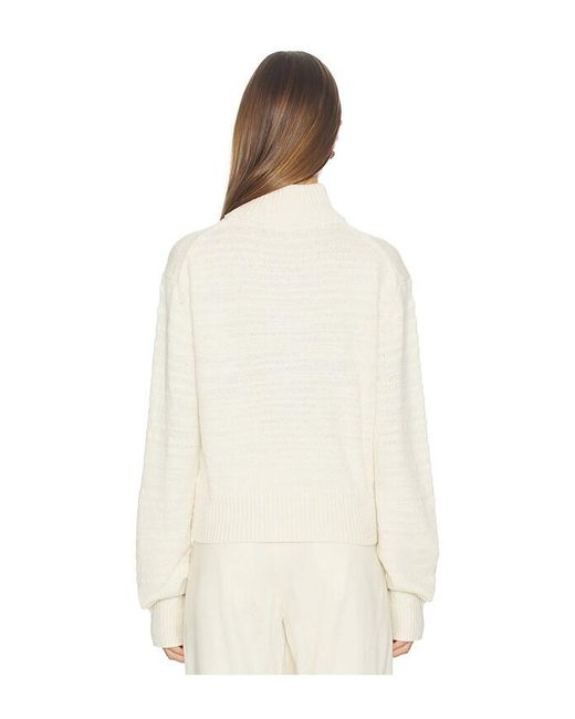 Helmut Lang White Slub Button Top