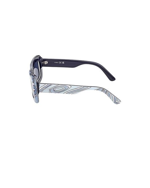 Emilio Pucci Blue Rectangular Sunglasses