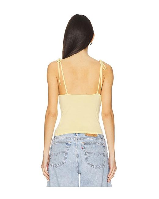 MORE TO COME Blue Banks Drape Top