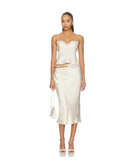 For Love & Lemons White Babette Camisole Top
