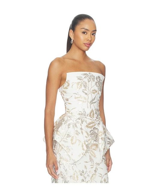 Prabal Gurung White Corset Strapless Panier Top