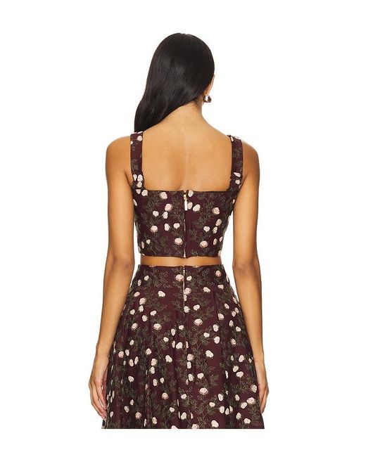 Agua Bendita Black Embroidered Cotton-Blend Sleeveless Top
