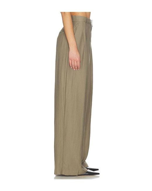 MOTHER OF ALL Natural Hedi Mid Waist Tailored Linen Pant